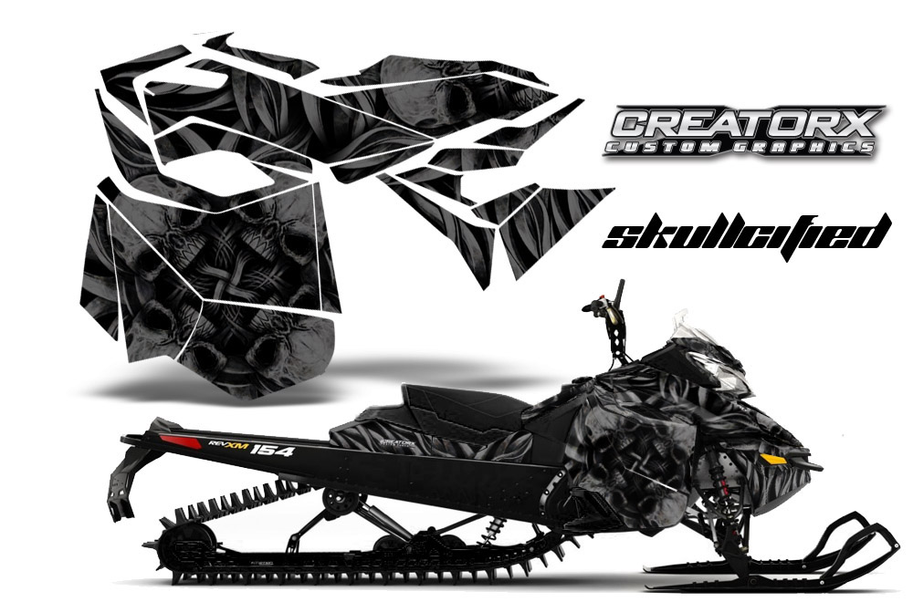 Skidoo Rev XM Graphics Kit Skullcified Black BB